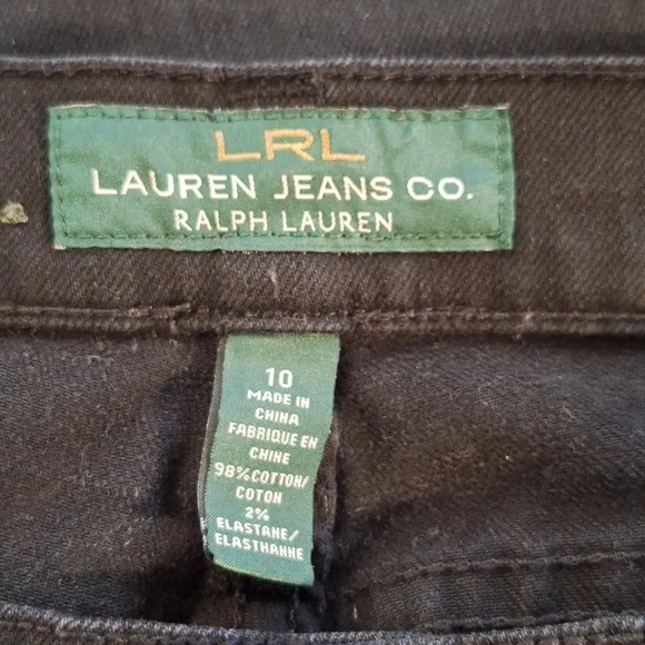 Ralph Lauren Women's Black Modern Straight Leg Jeans Sz 10 *W - Picture 6 of 7